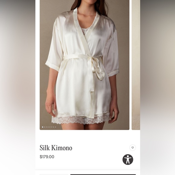 intimissimi ルームウエア Kimono en soie シルク素材 intimissimi ルームウエア Kimono en soie シルク素材
